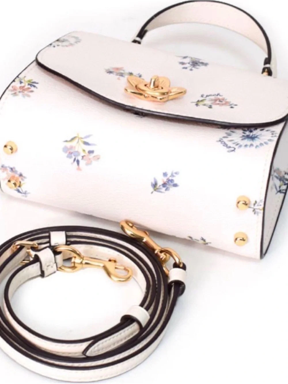 Coach mini Tilly bag with floral print and tea rose turnlock - Picture 5 of 12
